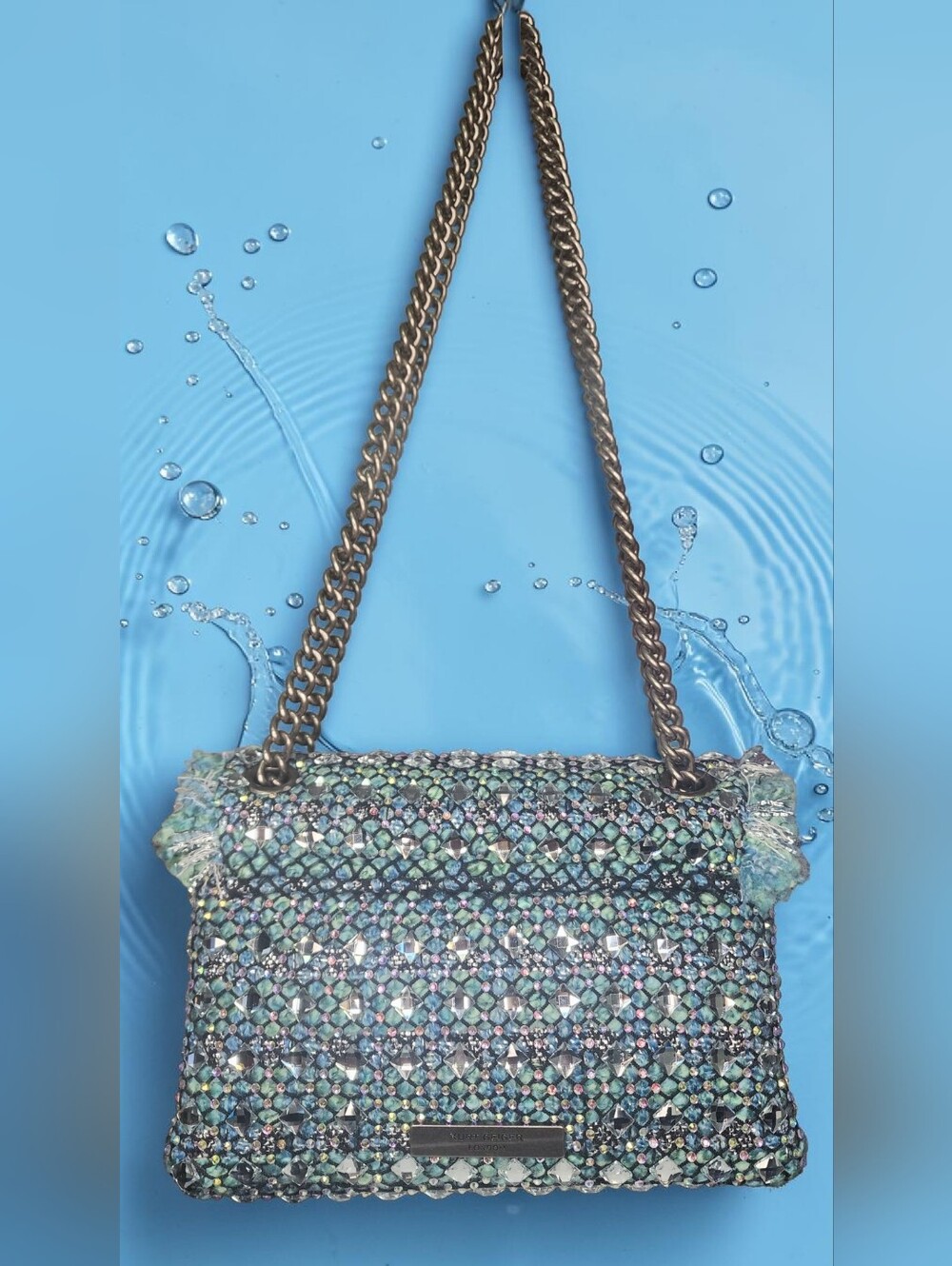 Kurt Geiger London Mini Kensington Tweed Convertible Crossbody Bag NWT - Picture 4 of 16